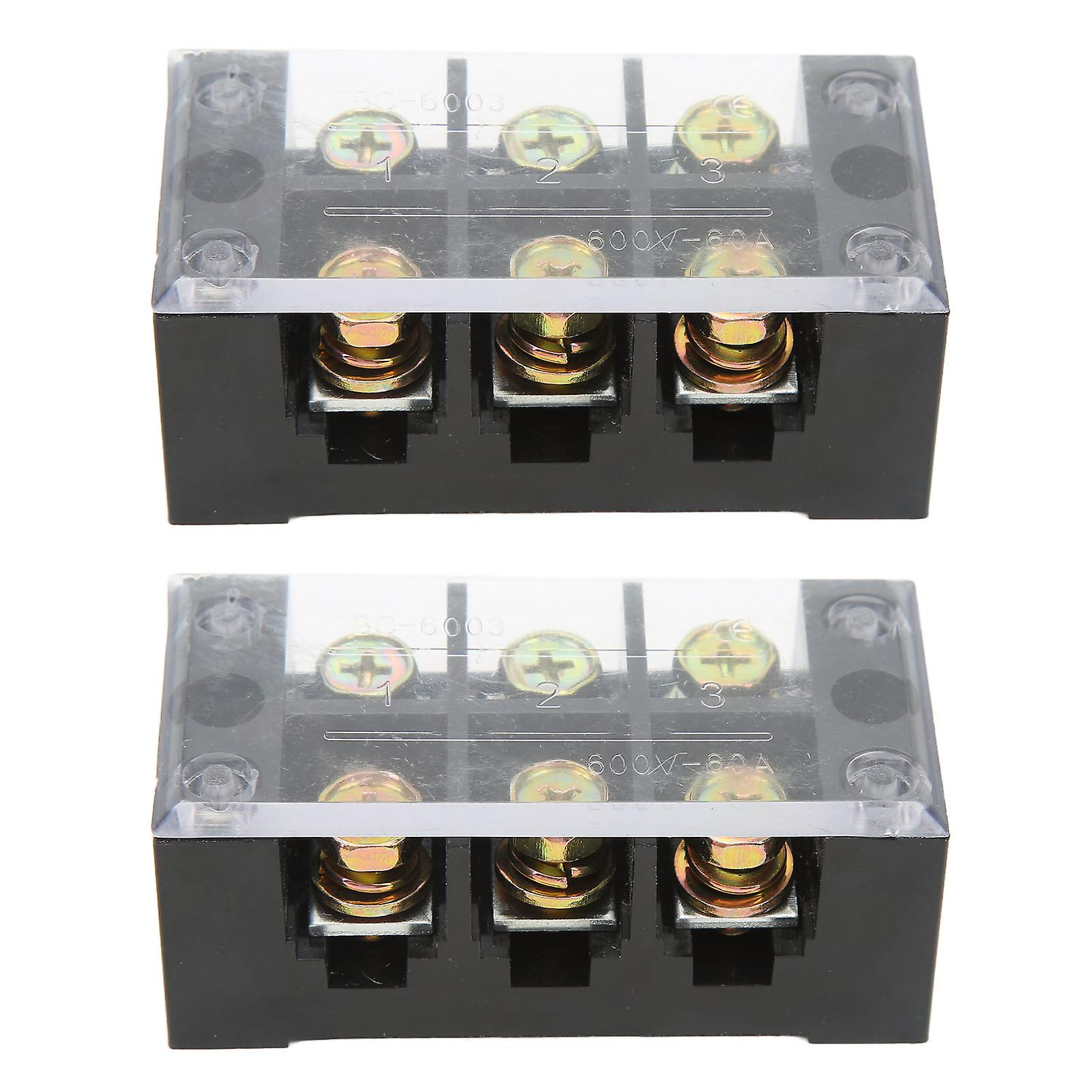 60A Terminal Block Strip - High Current, Durable PC Shell, Easy Wiring, Versatile Use
