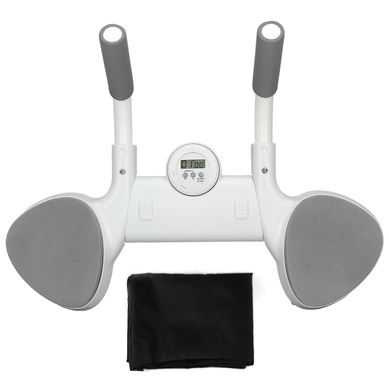 Versatile Core Trainer with Push-Up Bars for Strength & Fitness - White