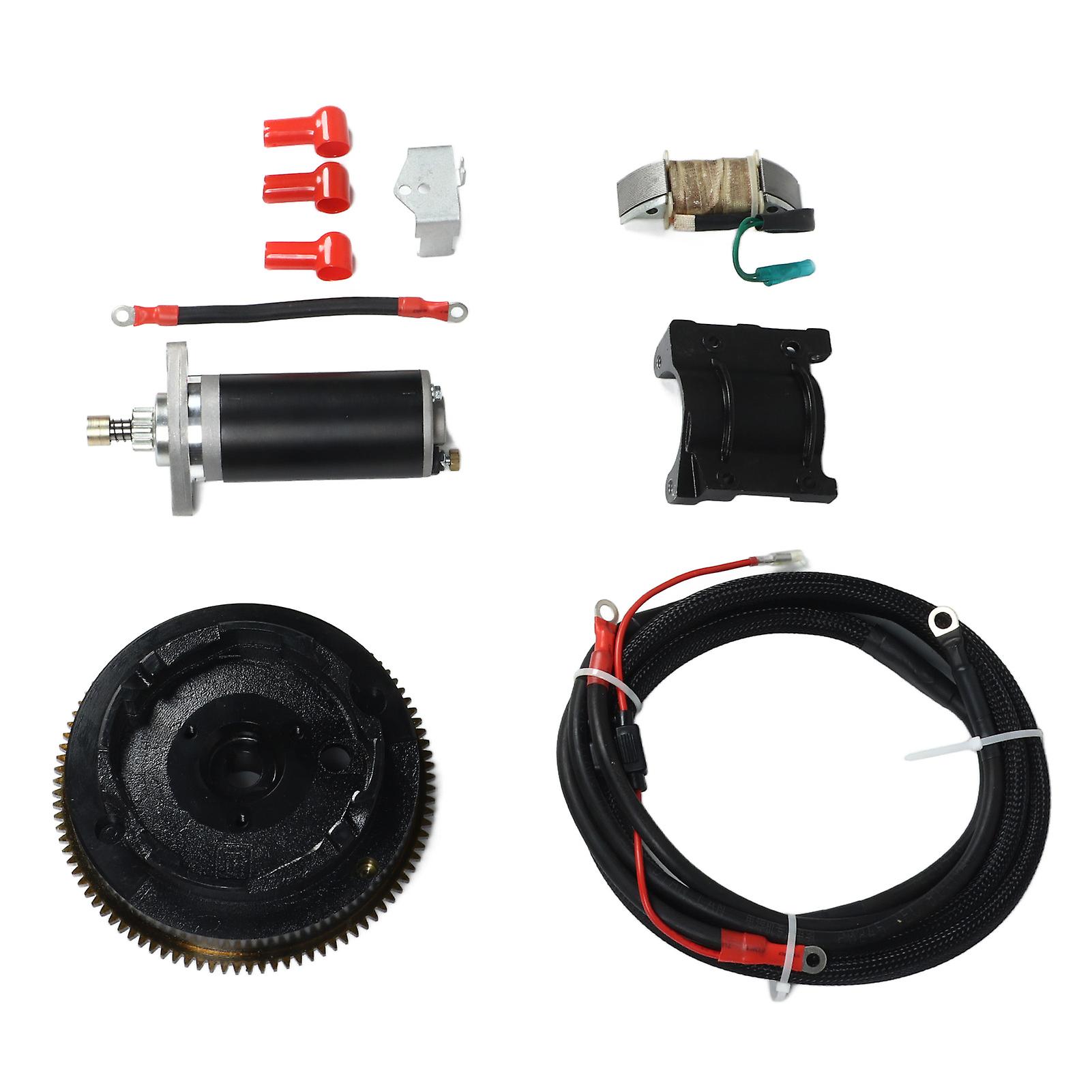 Outboard Motor Electric Start Kit 682 81800 12 Flywheel Rectifier Relay Switch Coil Conversion Kit for 2 Stroke 15 Horsepower 