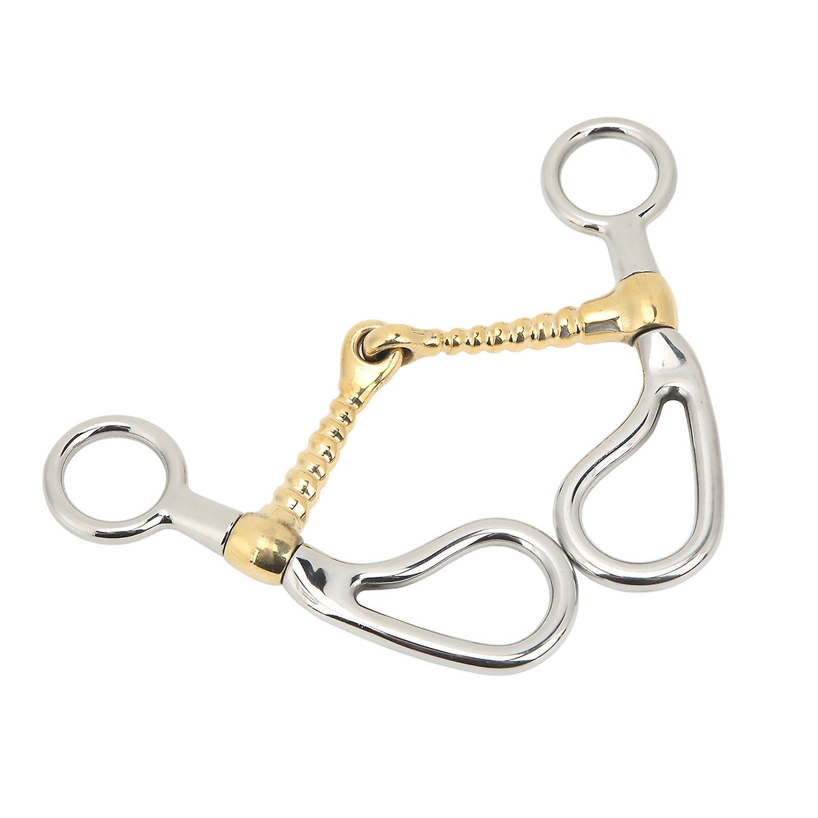 125mm Stainless Steel Horse Mouth Bit Horse Mouth Riding Snaffle Bit with Copper Joint for Training Equestrian Equipment