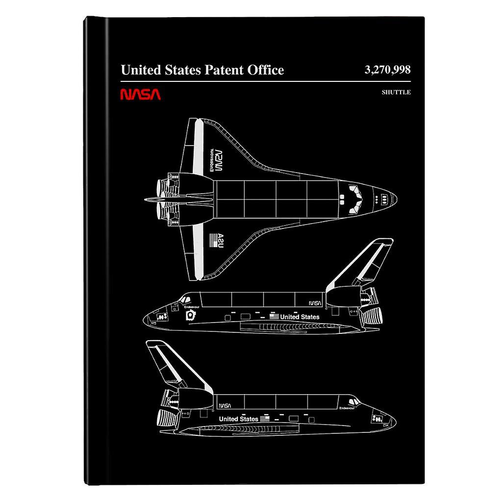 NASA Endeavour Shuttle Top And Side View Blueprint Hardback Journal