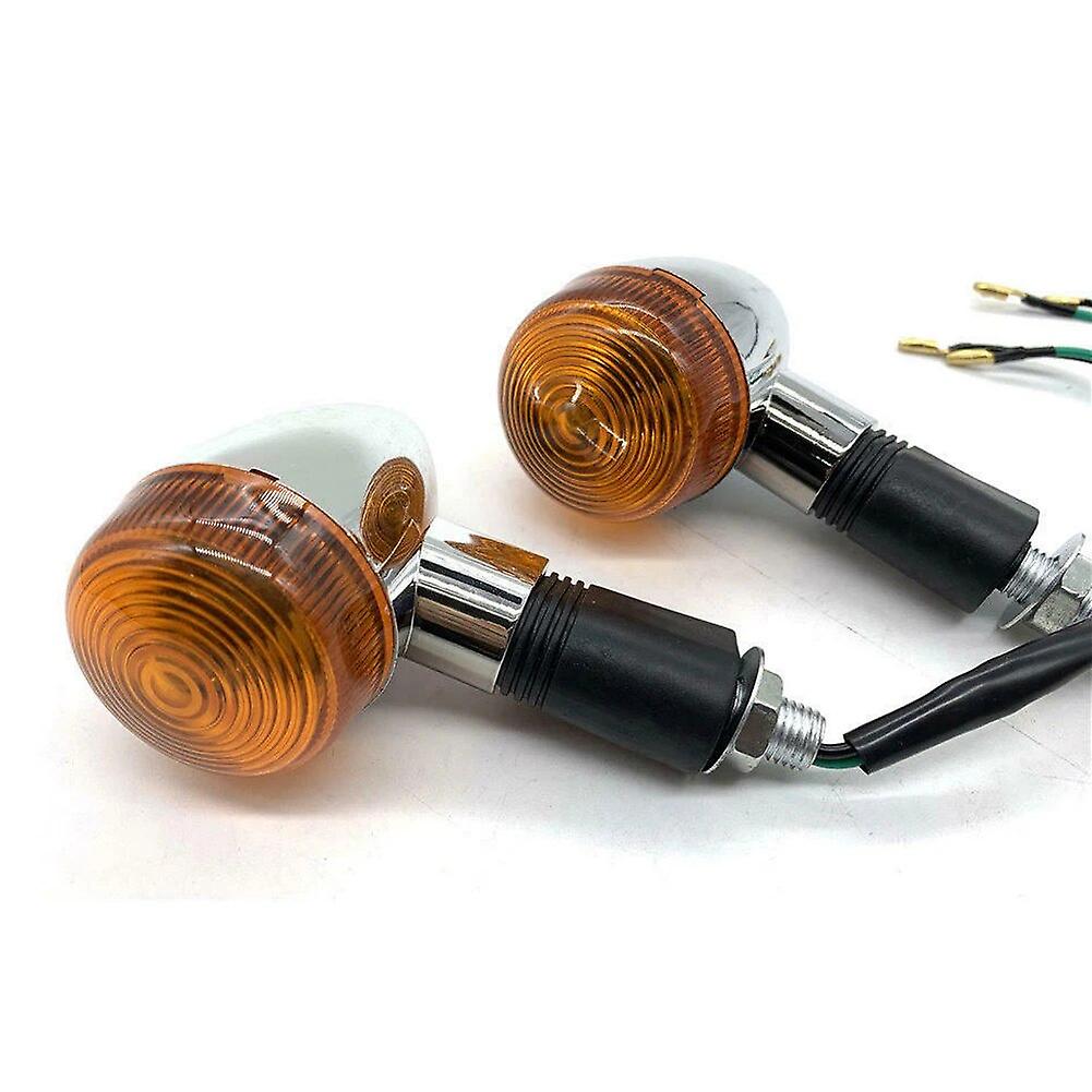 thumbnail image 2 of 2x Chrome LED Turn Signal Lights For Honda Shadow VT750 VT1100 VTX1300 VTX1800 2 of 6