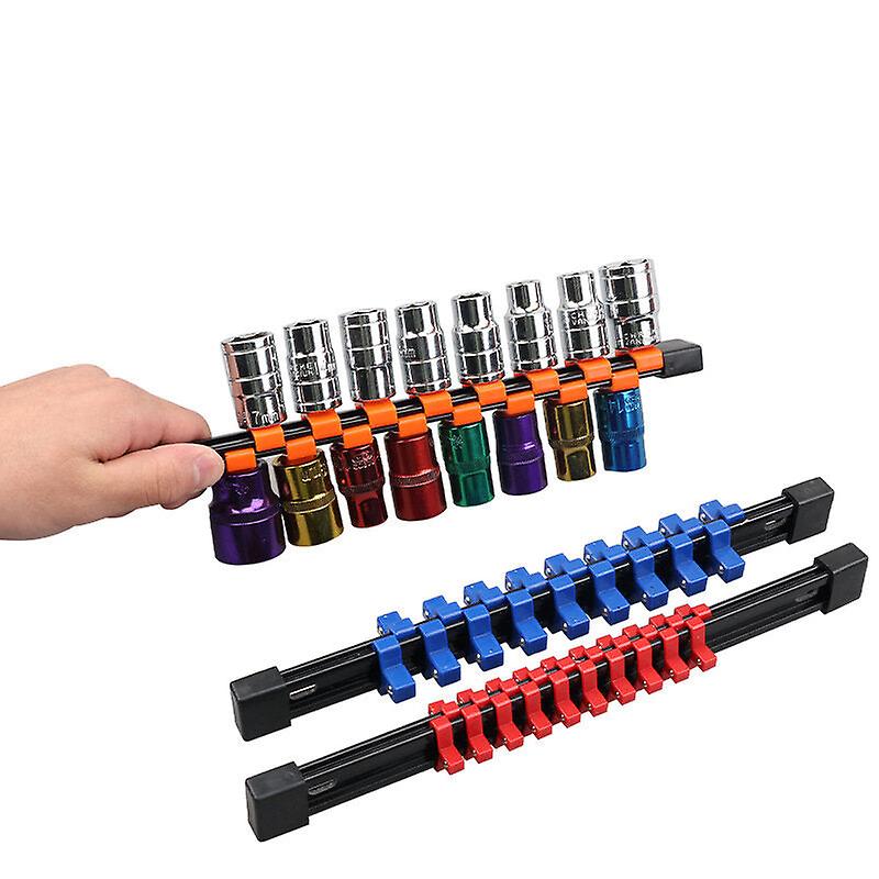 3/6Pcs Double-sided Socket Holder Plastic Socket Holder 1/2-3/8-1/4 Universal Socket Holder