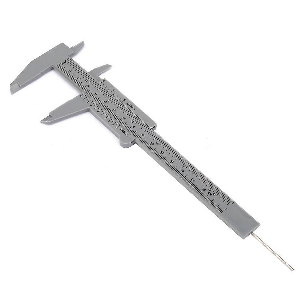 150mm High Accuracy Plastic Double Rule Scale Vernier Caliper Measuring Tool 0.5mm(Gray)