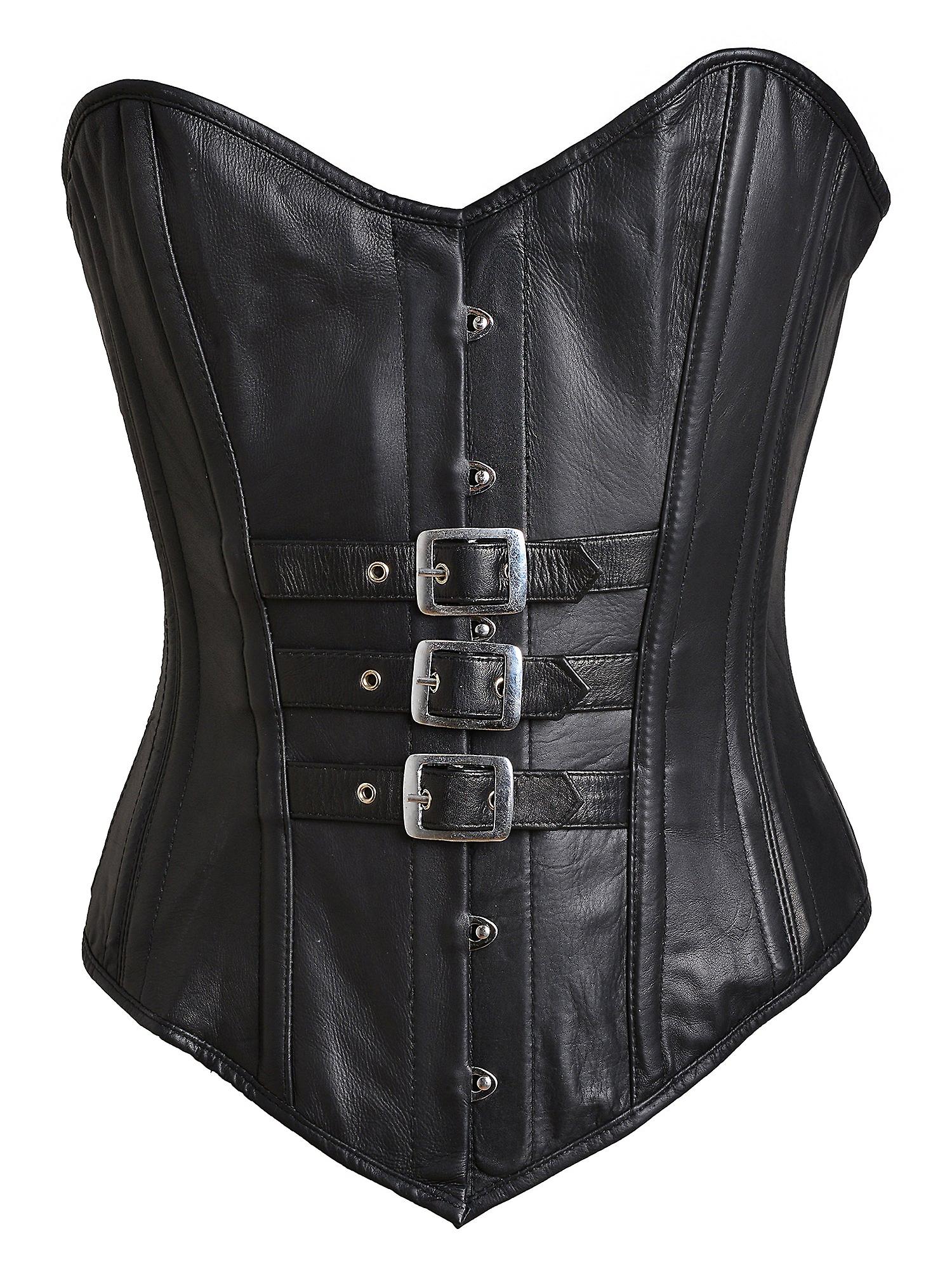 Leather Vera Corset With Buckles
