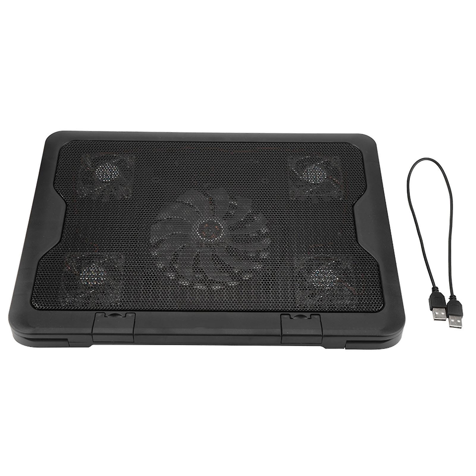Portable Ultra Slim Silent Laptop Notebook Cooling Pad USB Powered Silent With 5 Fans LED