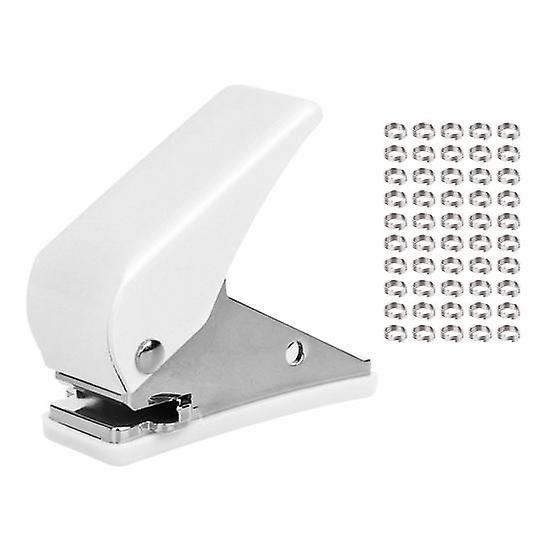 1 Set Dart Wing Puncher with 50/100Pcs Metal Spring Ring Professional Portable Manual Dart Flight Hole Punch Tool Dart Accessories