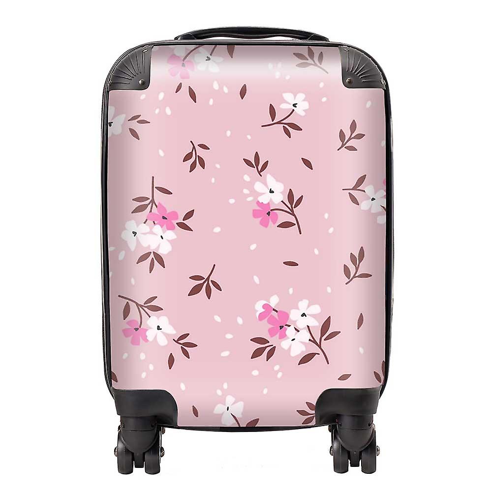 Pretty Pink Flower Pattern Suitcase