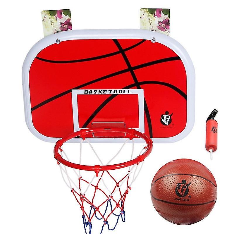 Children's indoor basketball stand game set mini basketball hanging board with ball and pump for chi