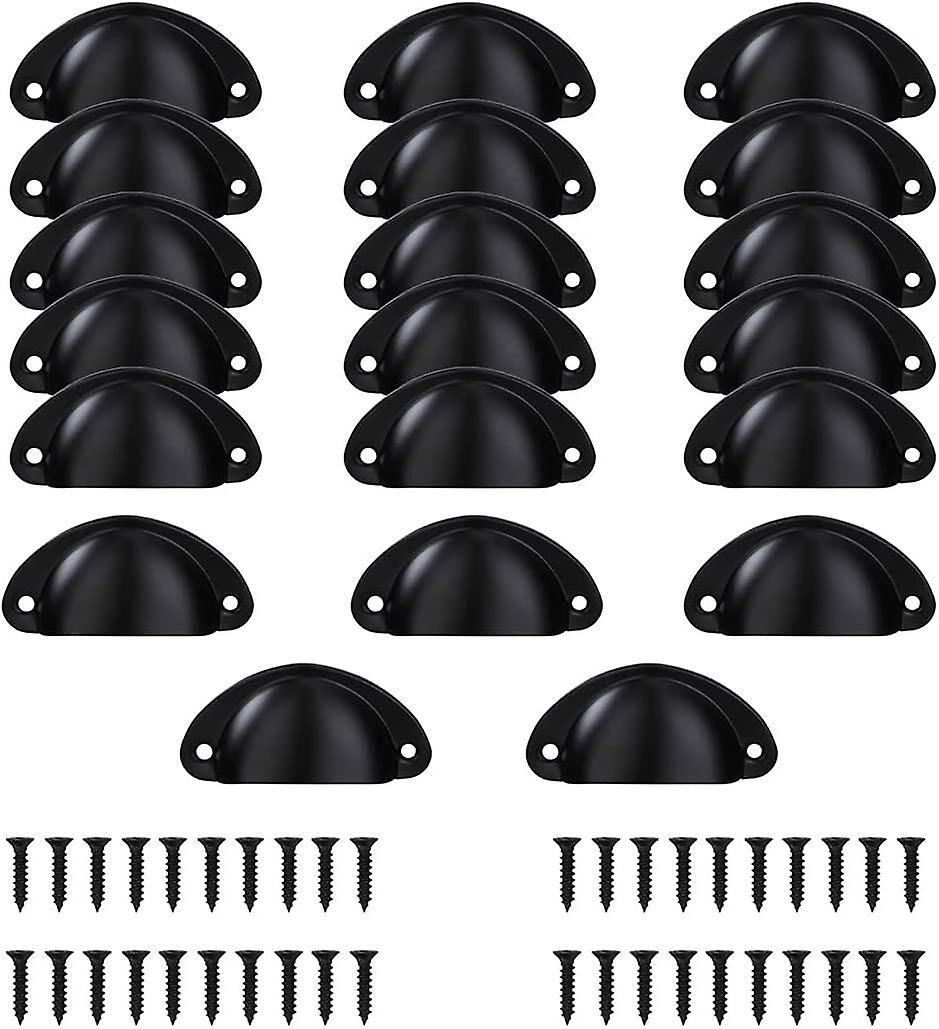 Retro Cabinet Pull, 20 Pieces Cabinet Drawer Handle, Black Drawer Handle