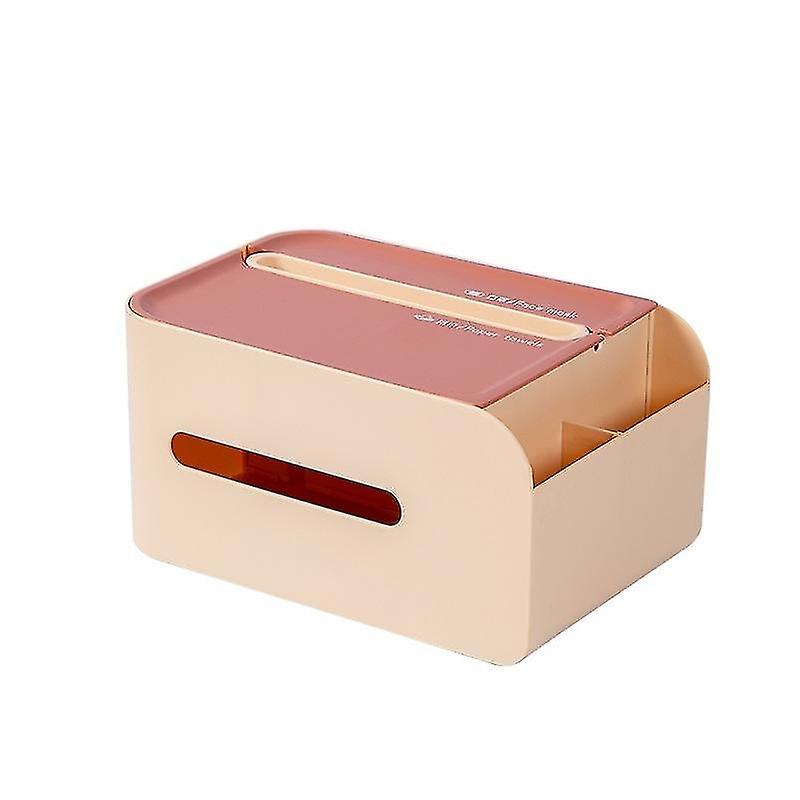 Rose Restaurant Napkin Box Multifunctional Remote Control Pick Up Square Cardboard Kitchen Plastic N