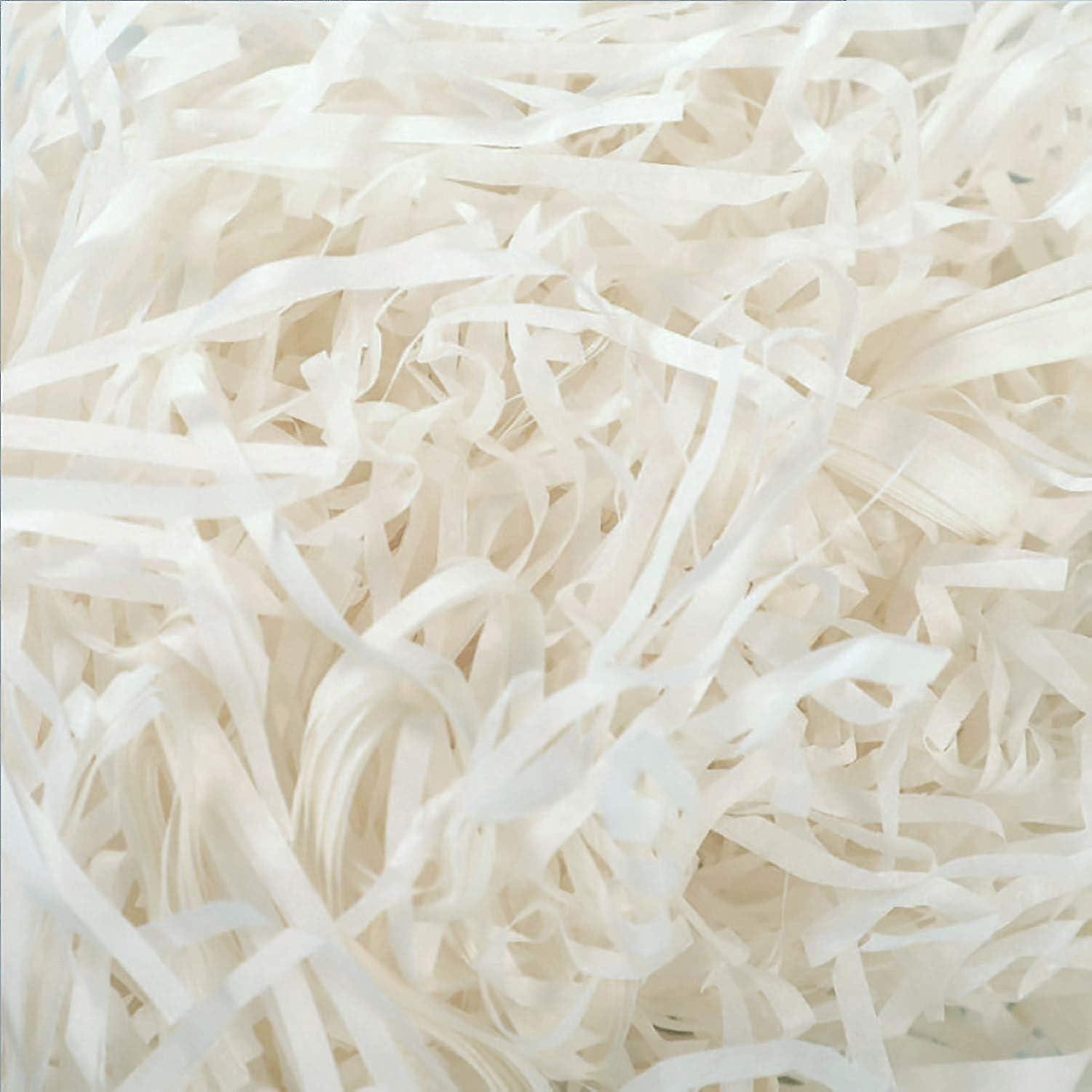 100 Grams Shredded Paper (White), Shredded Kraft Raffia Paper Filler, Gift Basket Filler Filler Part