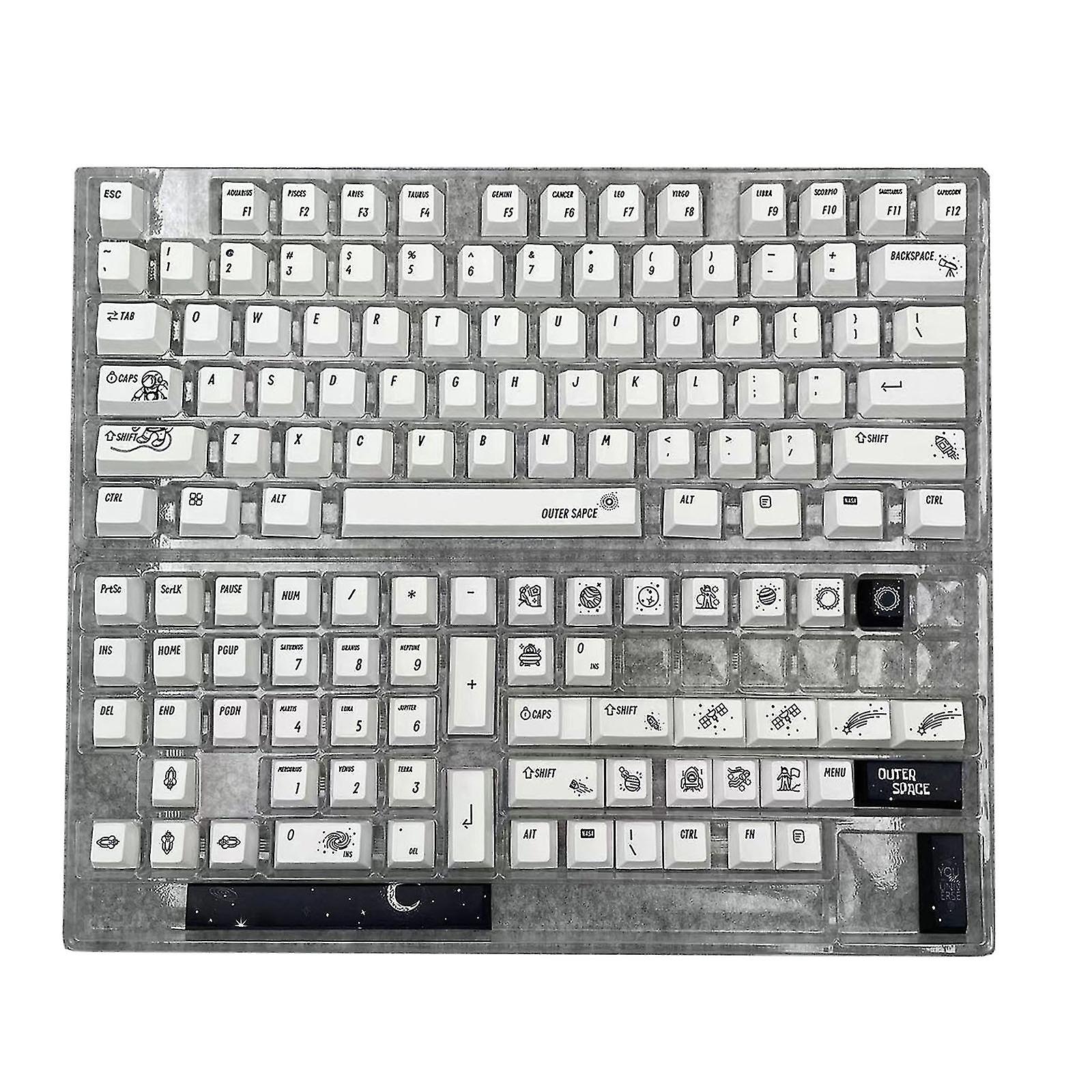 Épais Pbt Dye Sub Cherry Keycaps 134 Keys Keycap pour Gk61/68/75/84/980/104/108