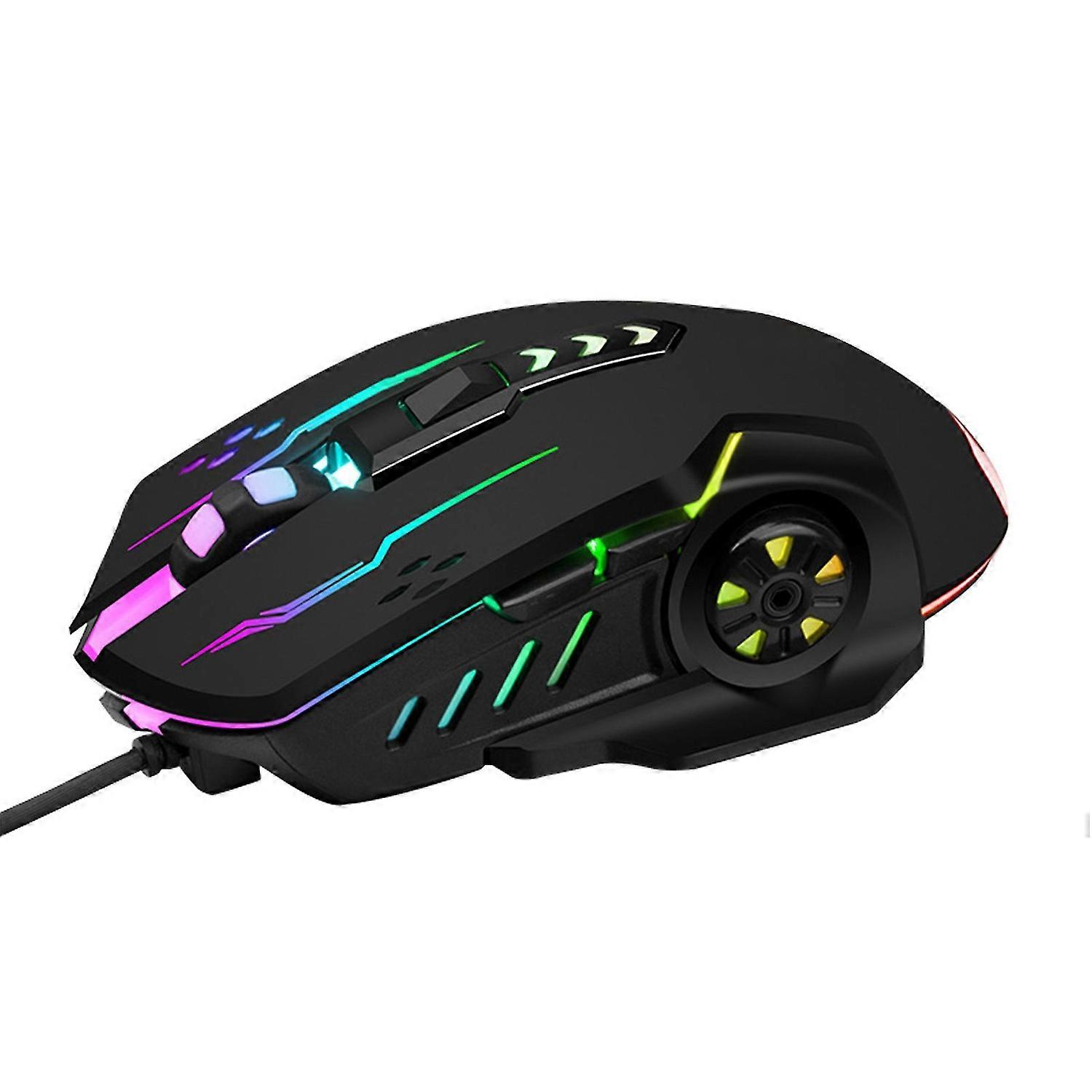 V7 Colorful Mouse DPI Adjustable 6 Buttons Mechanical Optical Gaming Mice for Computer