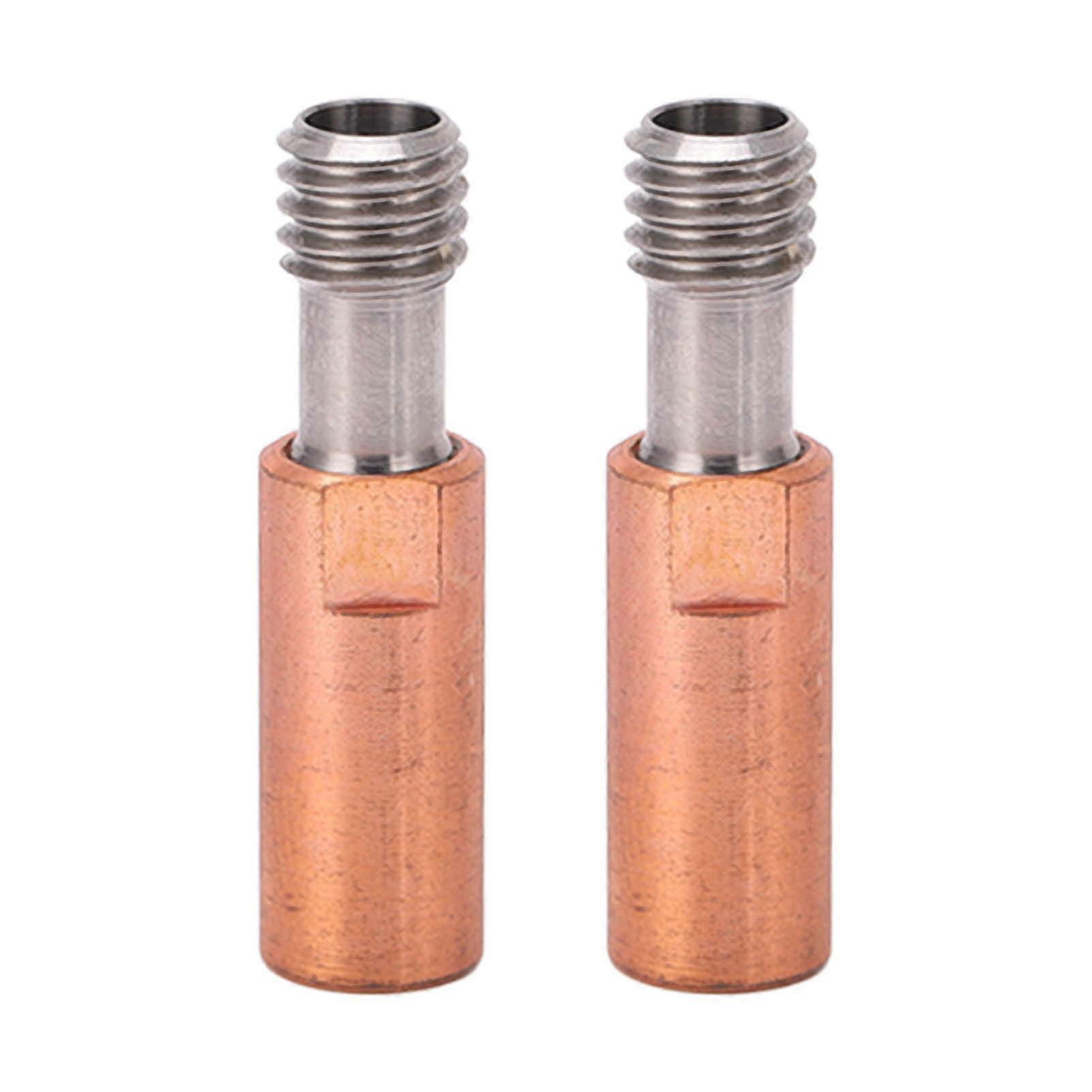 2Pcs 3D Printer Throat Nozzle Ti Alloy Copper Bimetal for Ender 3 3 V2 3 Pro Hotend 4.1mm Through Bore