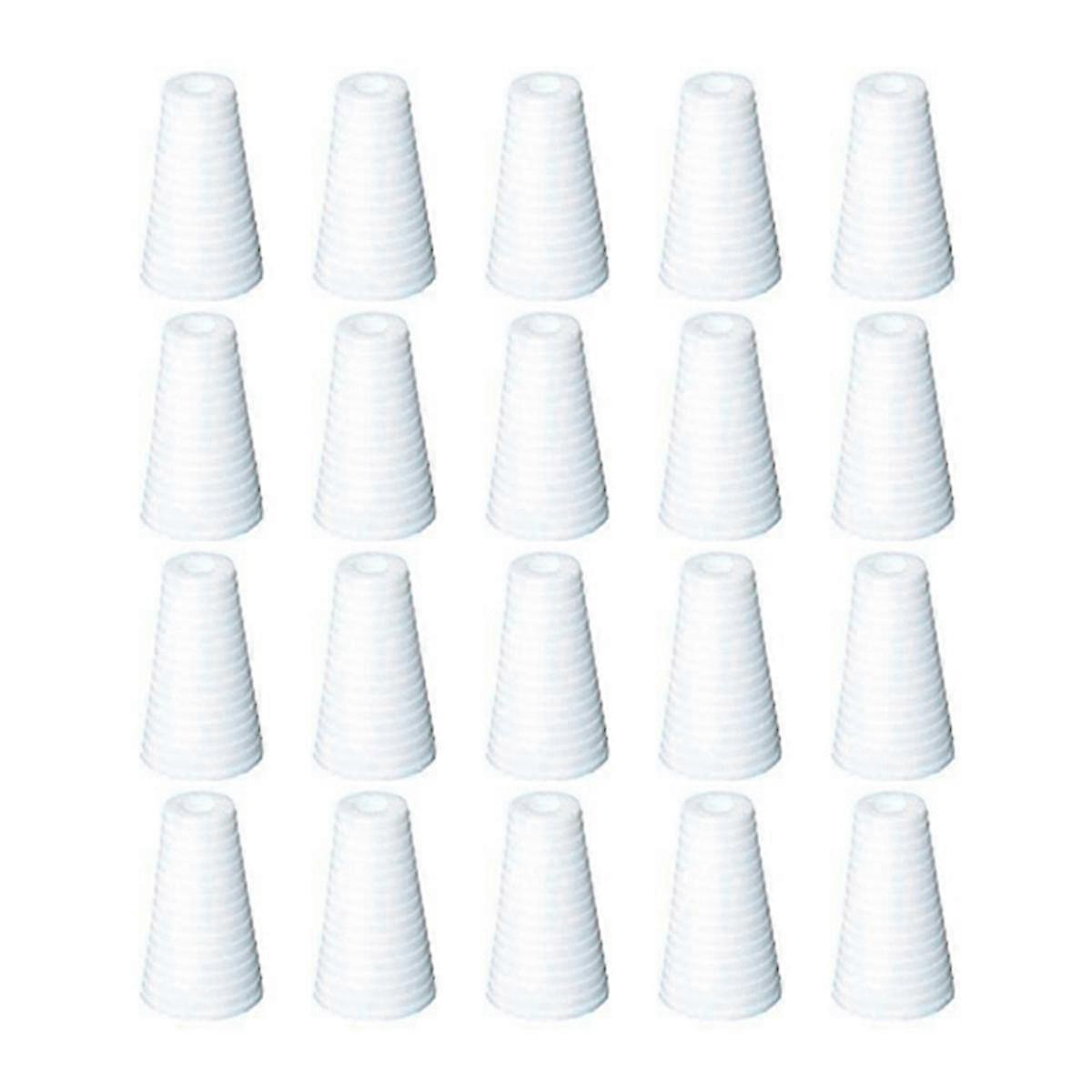 20PCS أعمى سحب الحبل المقابض الأبيض أعمى الحبل حامل الأبيض سحب الحبل المعلقات أسفل نهاية نافذة أعمى سحب الحبل قلادة