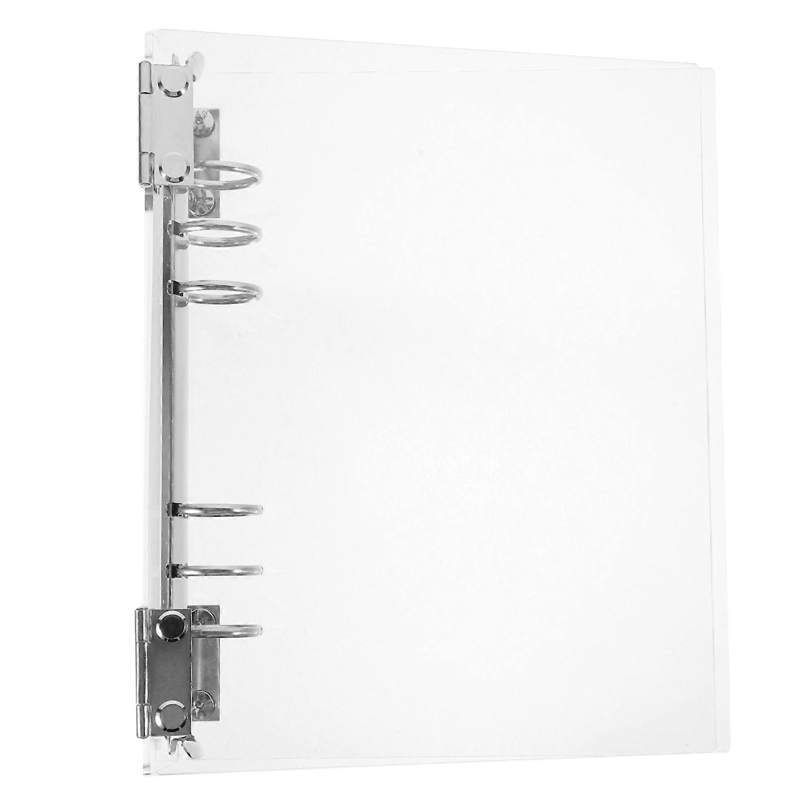 Notebook Cover Binder Shell Clear Binder Cover Acrylic View Binder Reusable Notebook Shell