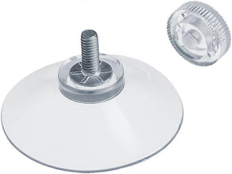 8 x suction cups  40 mm with M4x10mm thread with knurled nuts Transparent - Made in Germany