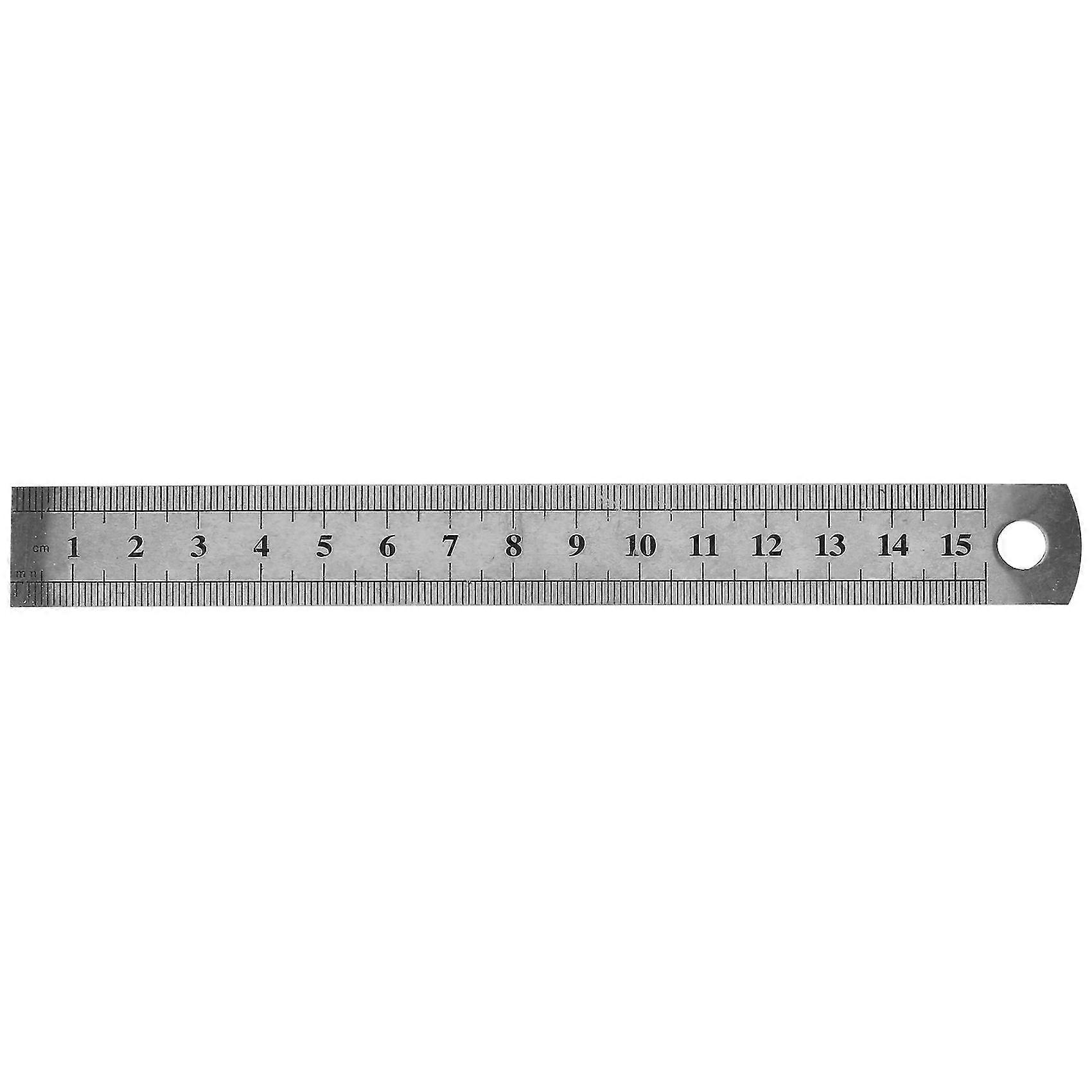 15cm 6 Inch Stainless Metal Ruler Measuring Tool