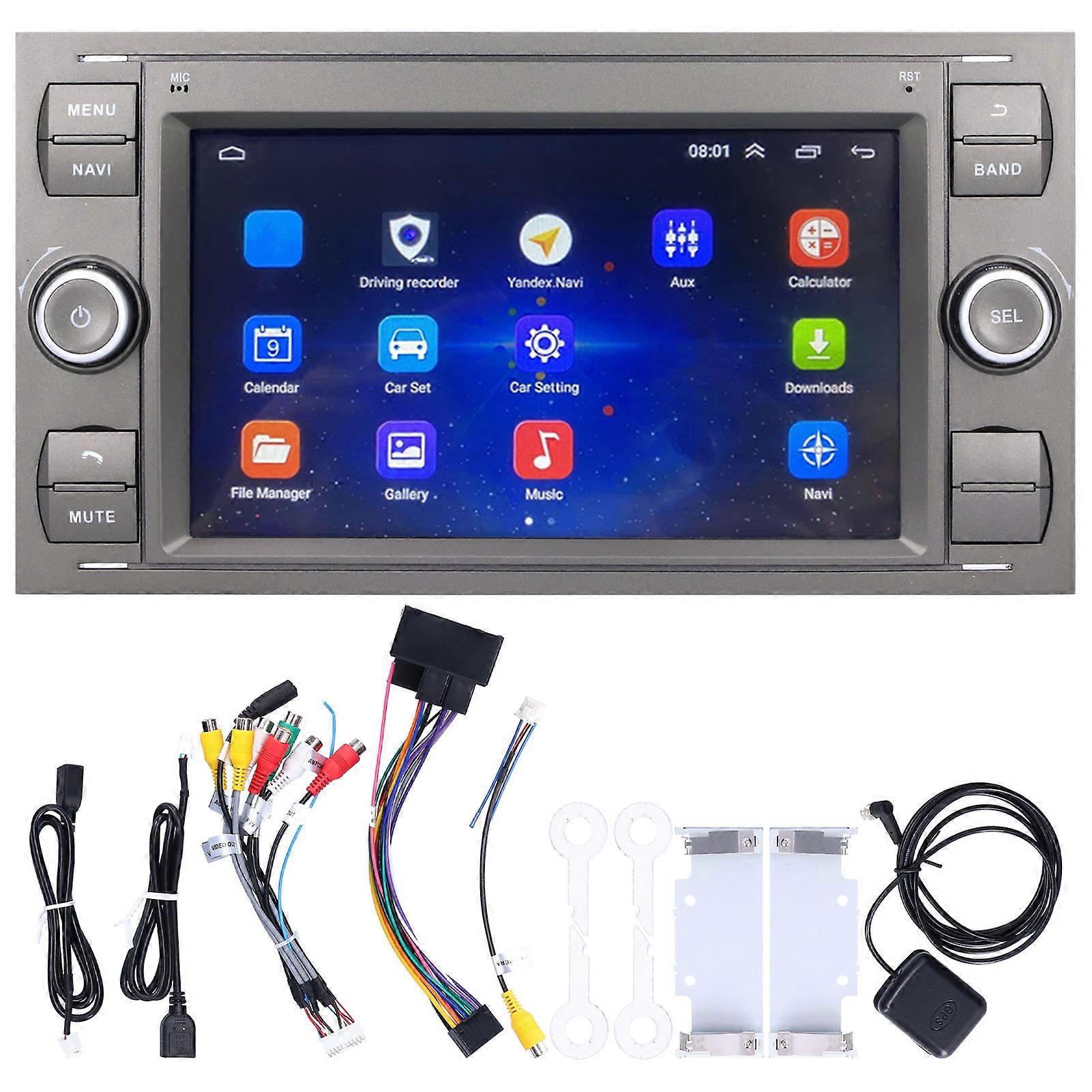 7in Car Stereo for Android10.0 Wifi Bluetooth 4.0 Media Player HD Touch Screen GPS Navigation(1+16G ) E2U811
