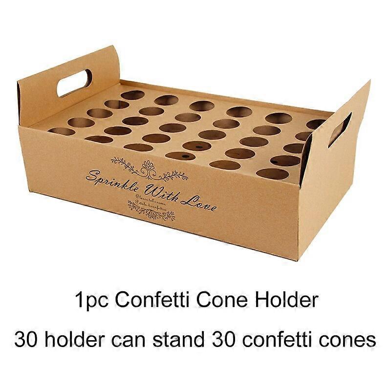 Kraft Paper Wedding Tray Natural Confetti Cone Stand Box Tray For Wedding Decoration Wedding Confetti Cones Wedding Paper Cones