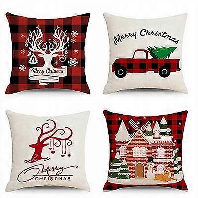 4x Christmas Christmas Pillowcases