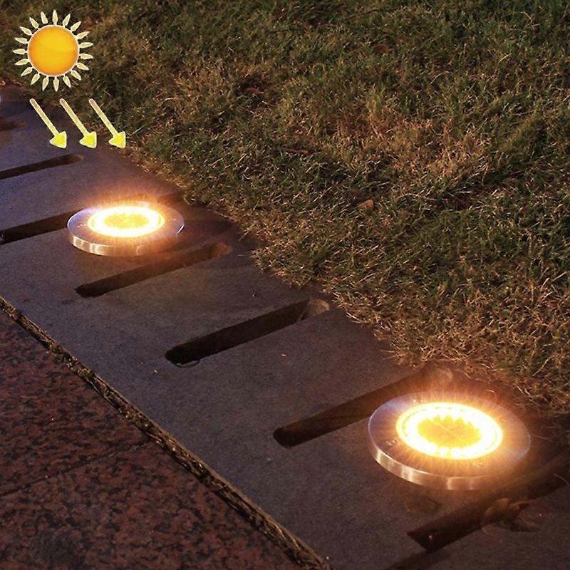 2 PCS Outdoor Solar Lawn Buried Light