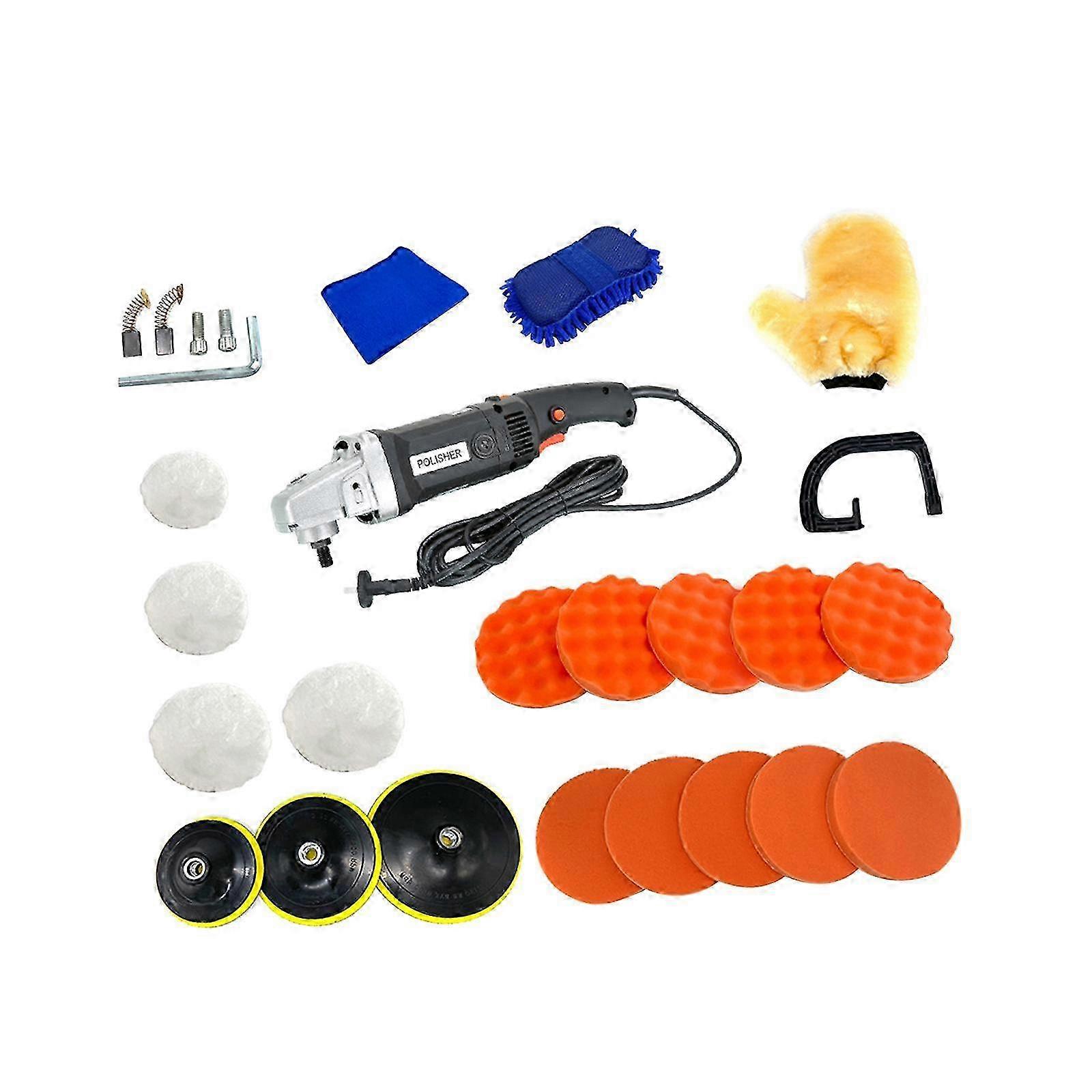 Generic Car Beauty Polisher US Adapter 8 Variable Speeds Control Accessories Orange Red