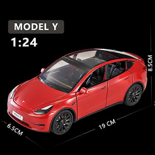 1/24 Scale Model Y Diecast Alloy Toys Models Car Simulation With Sound Light Pull Back Function Collection Boys Toy Gifts