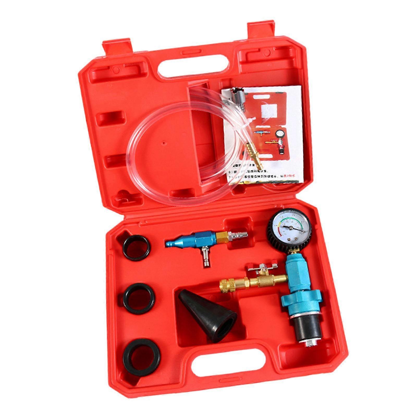 Coolant Vacuum Refill Set Multifunction for Truck Auto Maintenance Tool Red Storage Case