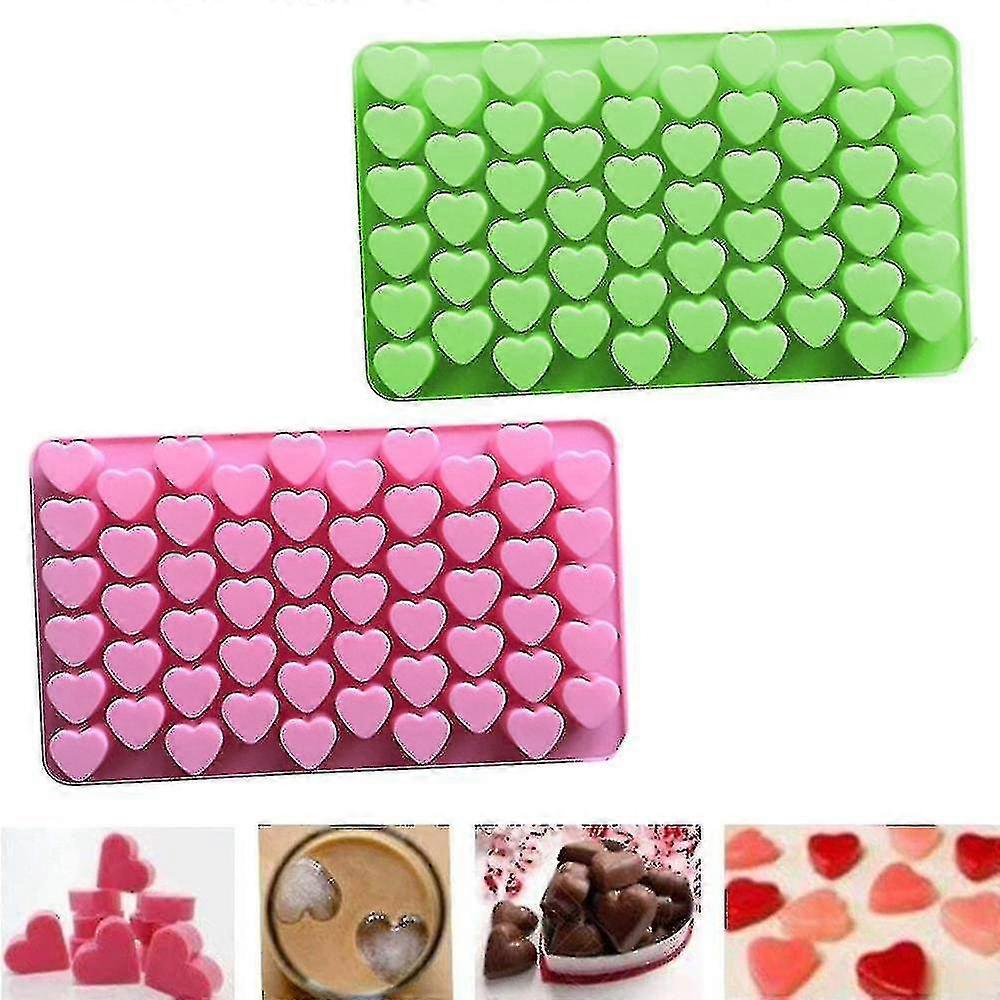 2pcs Mold Mini Heart Shape Silicone Ice Cube