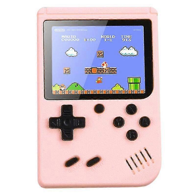 (Ροζ) Φορητό ρετρό βιντεοπαιχνίδι κονσόλα gameboy ενσωματωμένο 500 κλασικά παιχνίδια παιδιά δώρο
