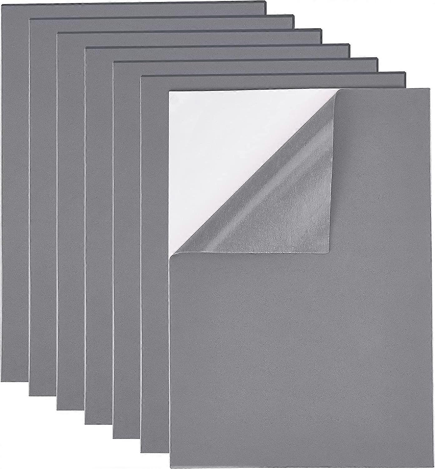 12 Sheets 11.8x8.2inch EVA Paper Craft Foam Sheets 1mm Thick Gray Foam Handicraft Stickers with Adhesive Back for Art Crafts Cosplay Scrapbooking