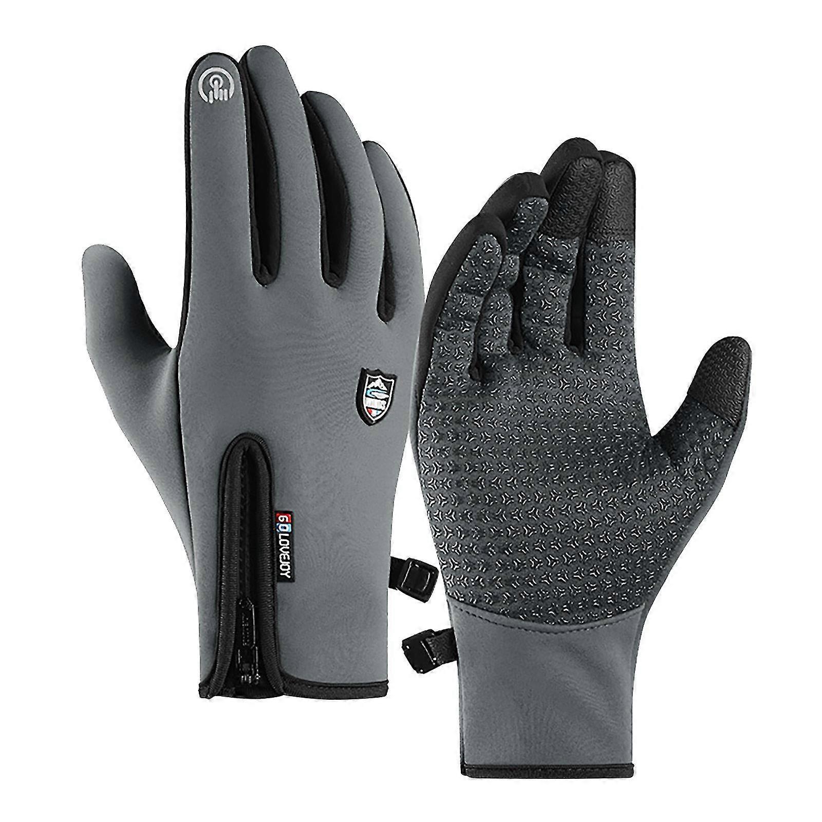 Climbing Gloves Unisex Outdoor Waterproof Windbreak Gloves Winter Screen Plus Velvet A14