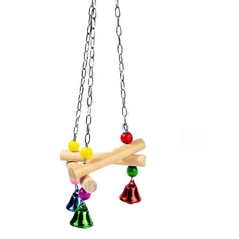 Safe Non-toxic Bird Toys 2pcs Parrot Triangle Hanging Swing Hammock Pet Toy Skin