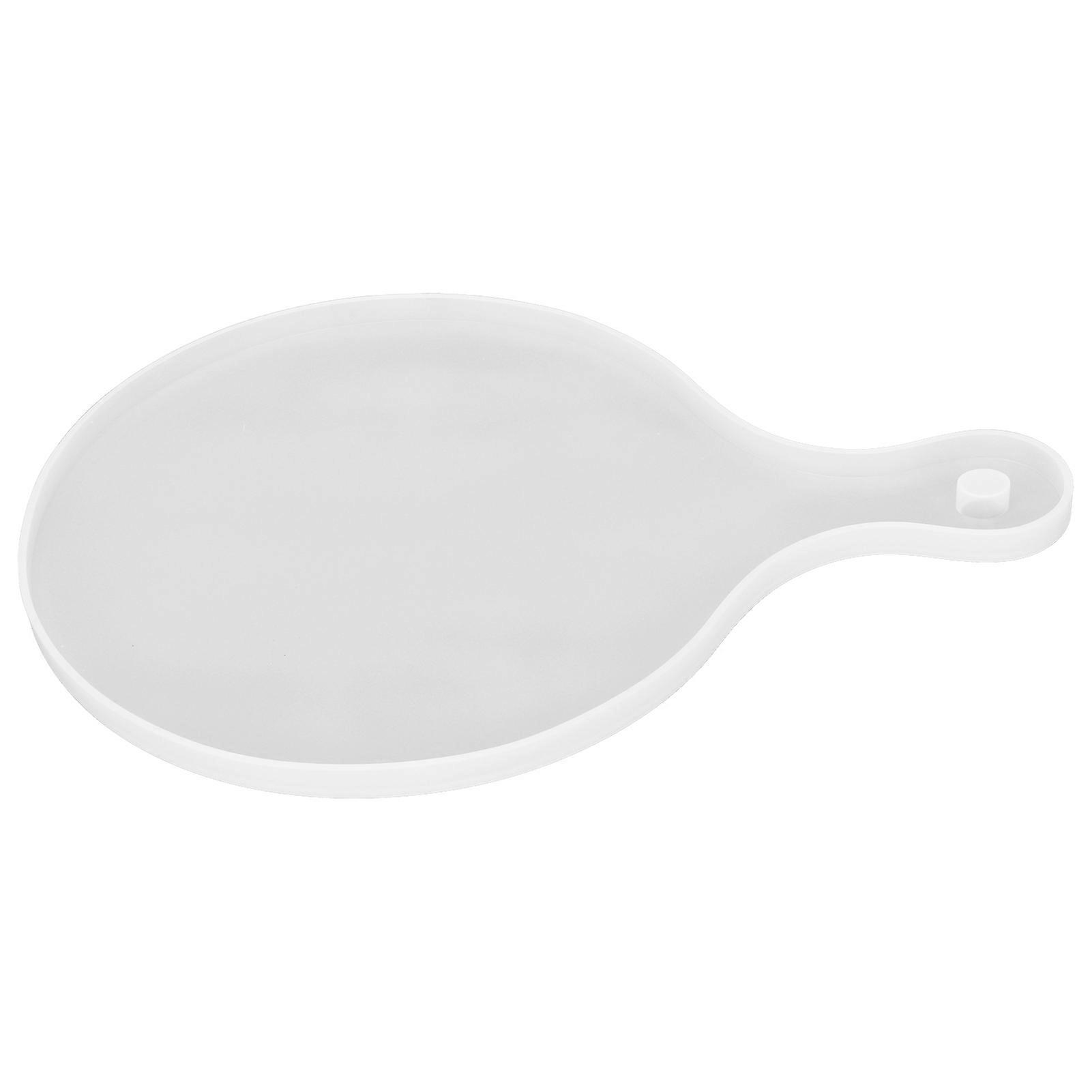 Silikonbrett former DIY osteskjærebrett med håndtak Hull til hjemmeserveringsbrett Frukt Snack CoasterRound Shape