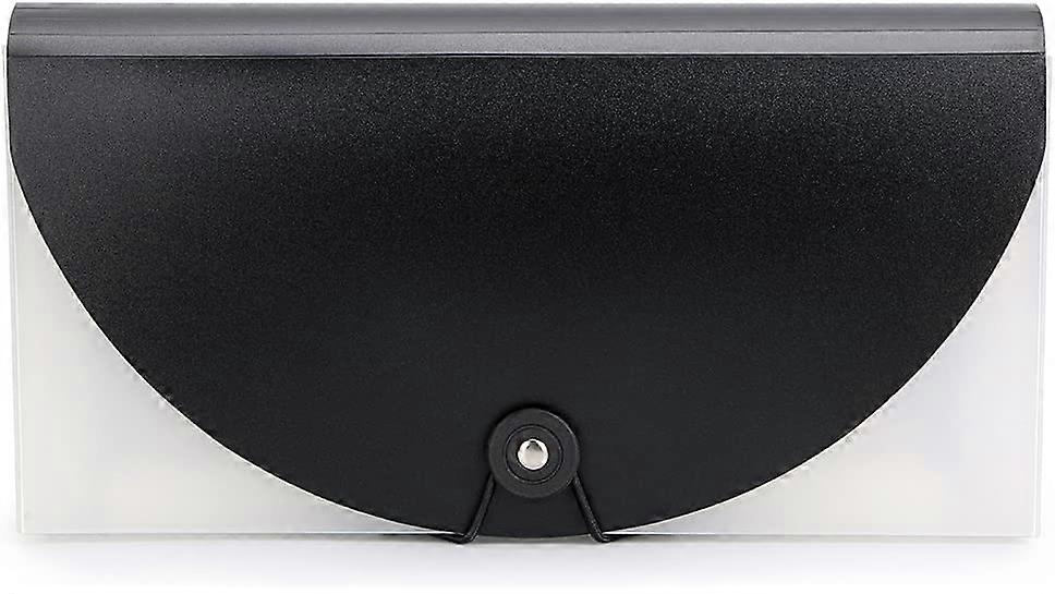 Kvittering Organiser File Pockets Folder 13 Lommer Mini Udvidelse af filregninger Dokument (sort)