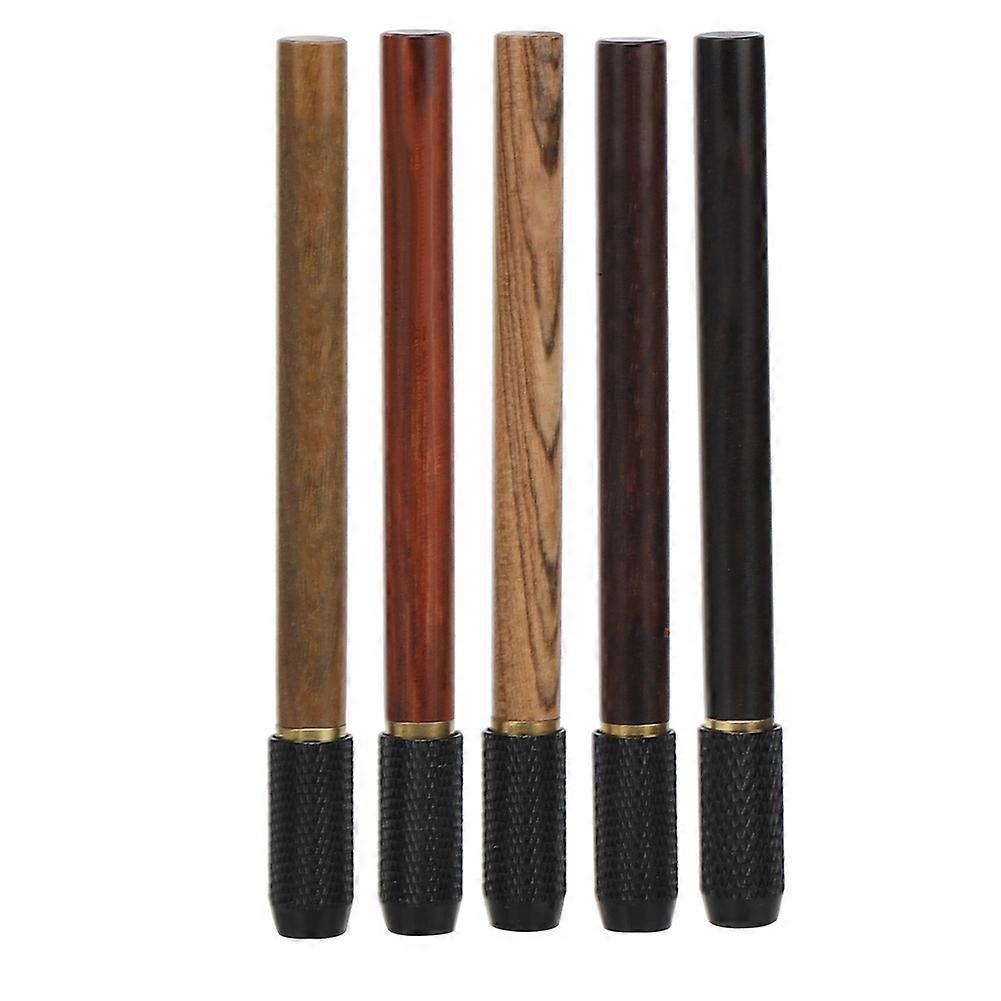 ローズウッドペンシルエクステンダーホルダー取り外し可能な回転延長剤文房具用品5個YEMAA