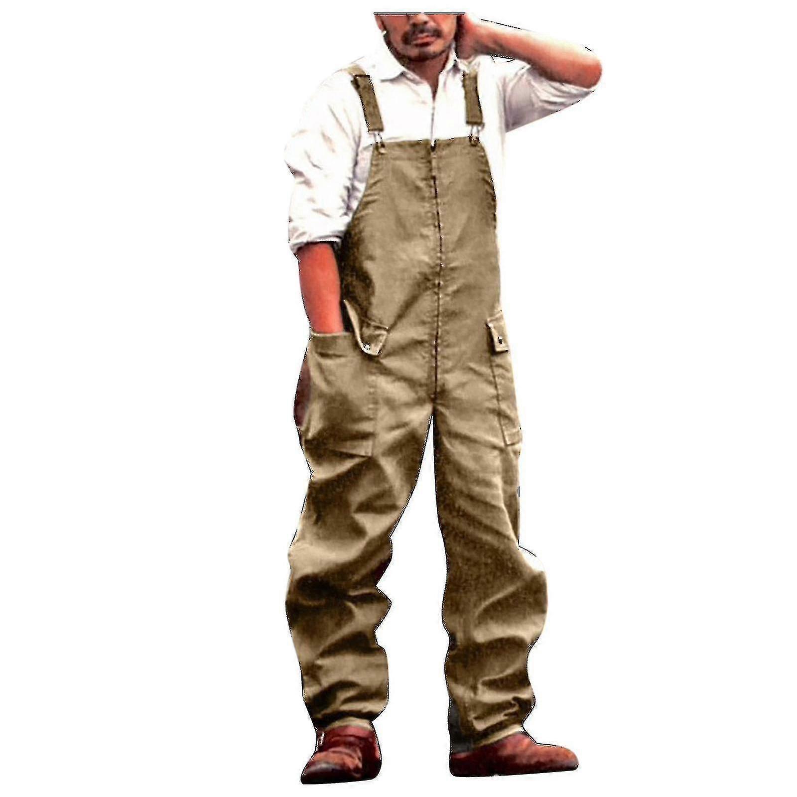 Men"s Pants Retro Men"s Cargo Pants New Loose And Large Size Casual Overalls