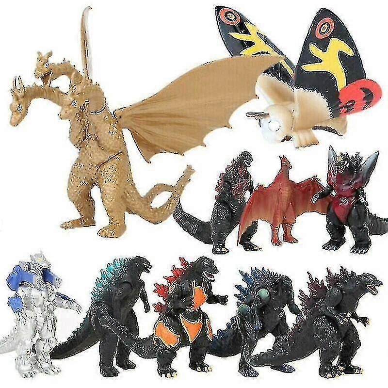 10pcs Godzilla King Of The Monster Movie Action Figure Mechagodzilla Child Toys