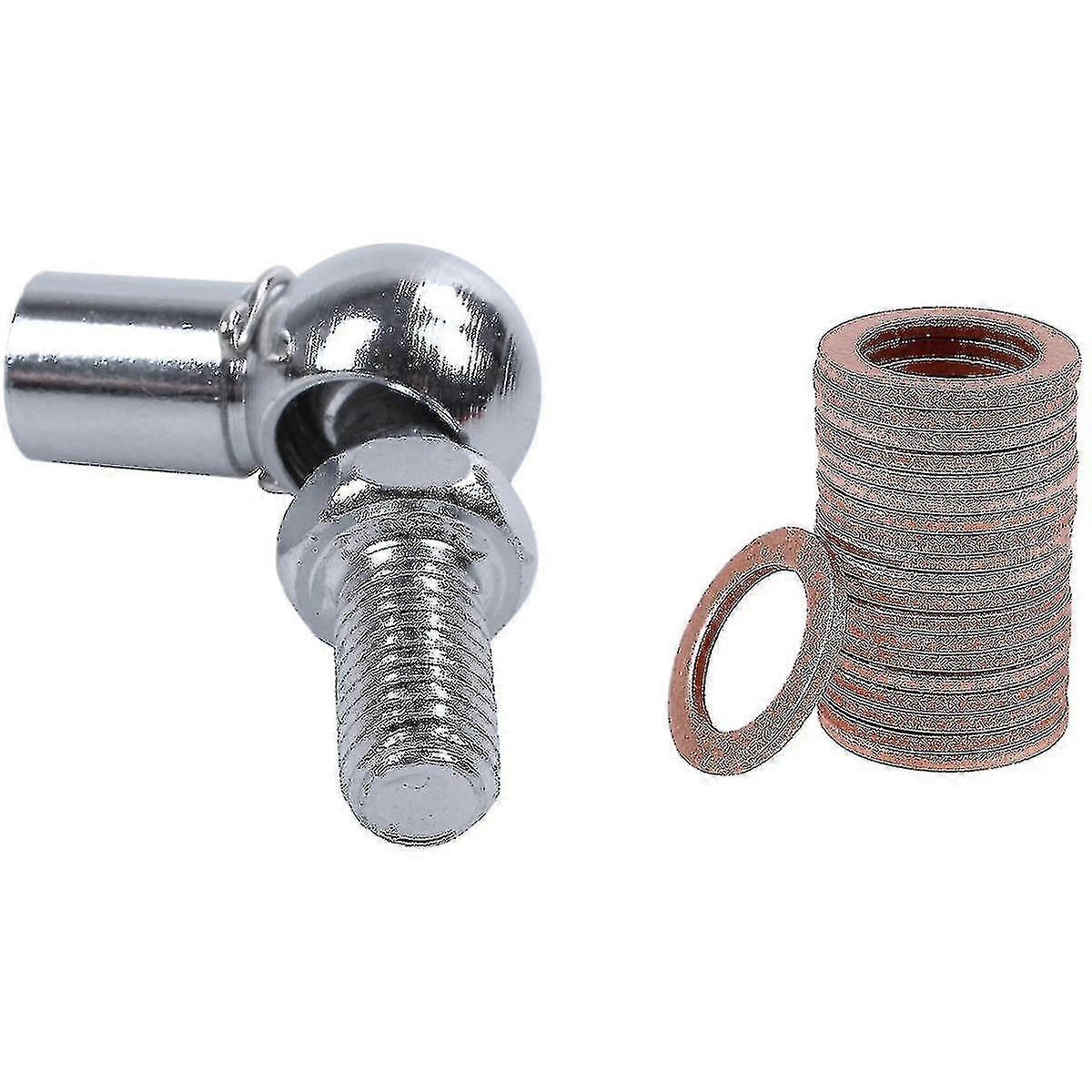 Gas Strut M6 16mm Ball Socket Dia Flat Bracket Mount 2pcs