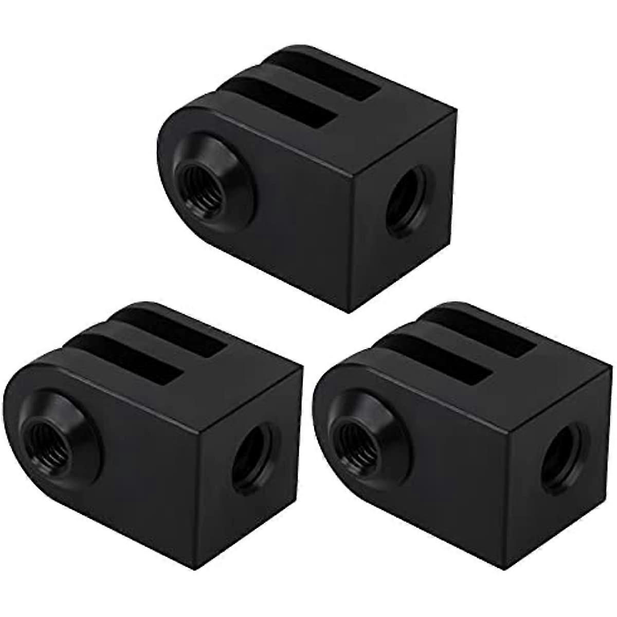 3 Pieces Tripod Mount Adapter for GoPro  Aluminium Tripod Mount Adapter 14 Screw Action Camera Tripod Mount Black Camera Mount Adapter for GoPro Sessi