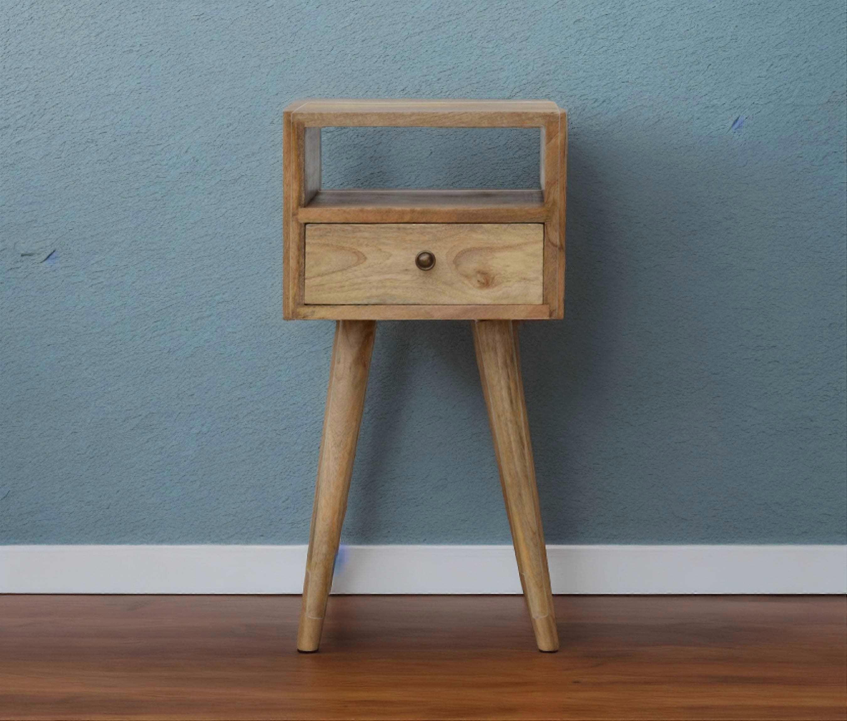 Small Square Bedside Table In Oak