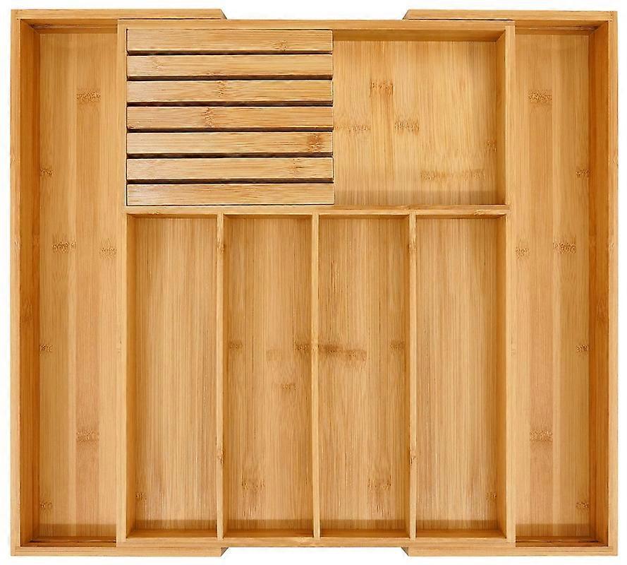 Bamboo Silverware Drawer Organizer Kitchen
