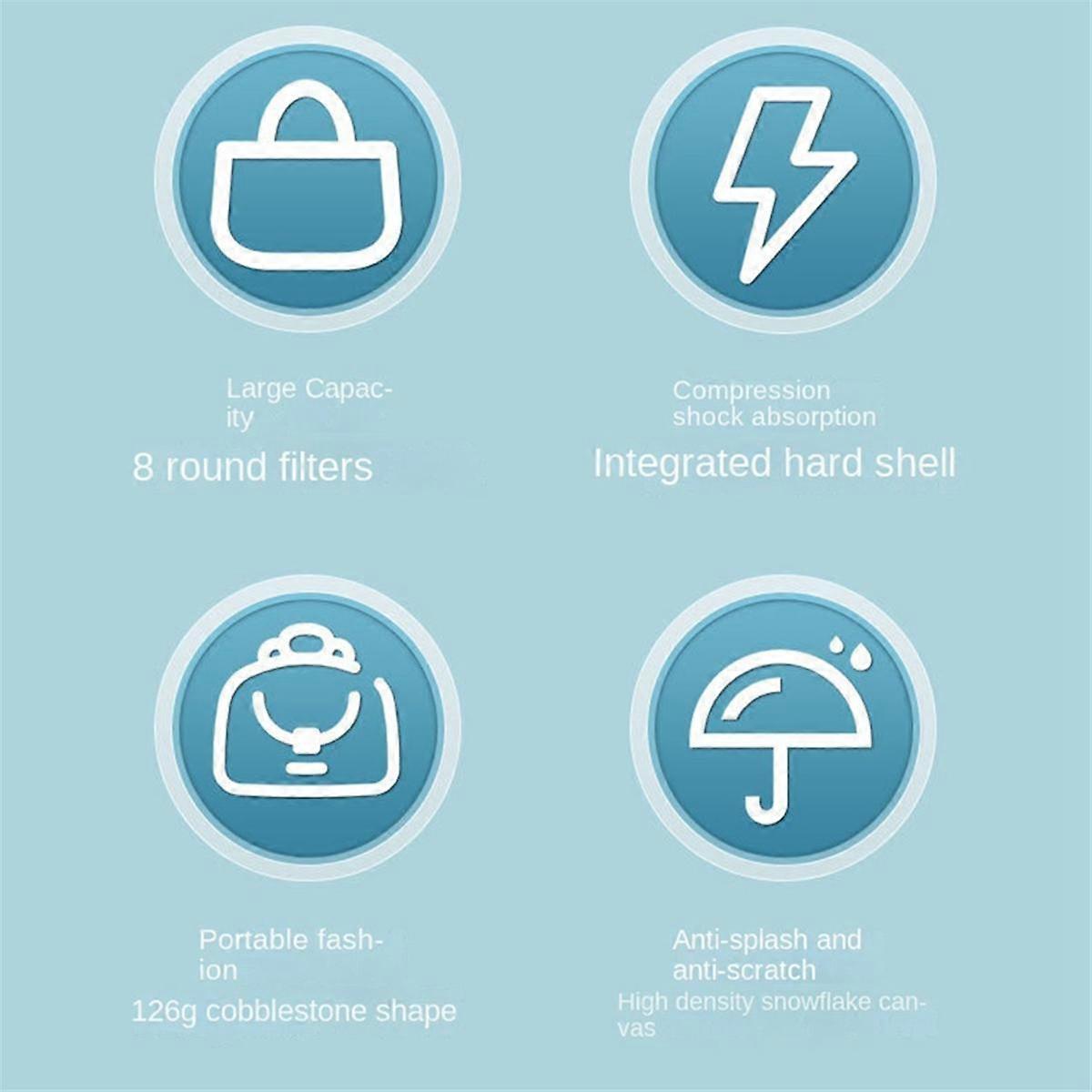 8 Pockets Multifunctional Circular Lens Filter Protector Storage Case Bag Cover Box for 95mm and Be