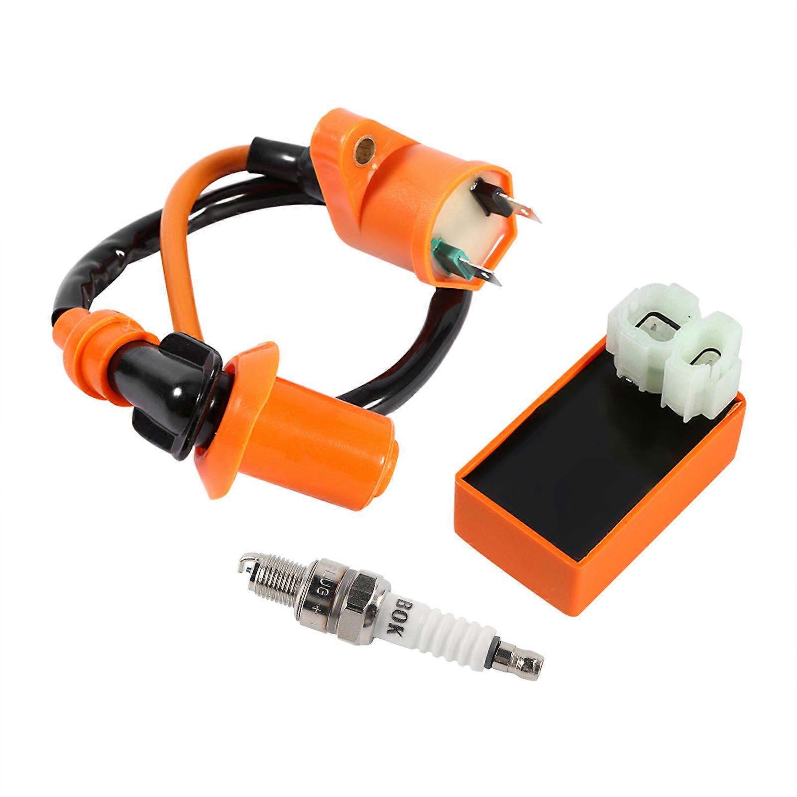 New Racing Performance CDI Ignition Coil Spark Plug For GY6 50CC 125CC 150CC ATV Scooter