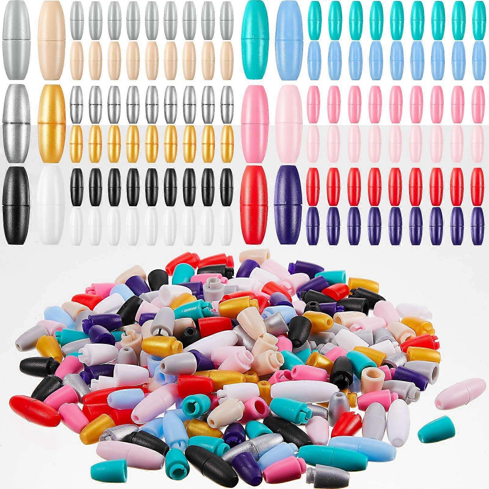 120 Pcs Breakaway Clasps Plastic Breakaway Safety Clasps for Lanyard Clasp Bead Barrel Connectors f