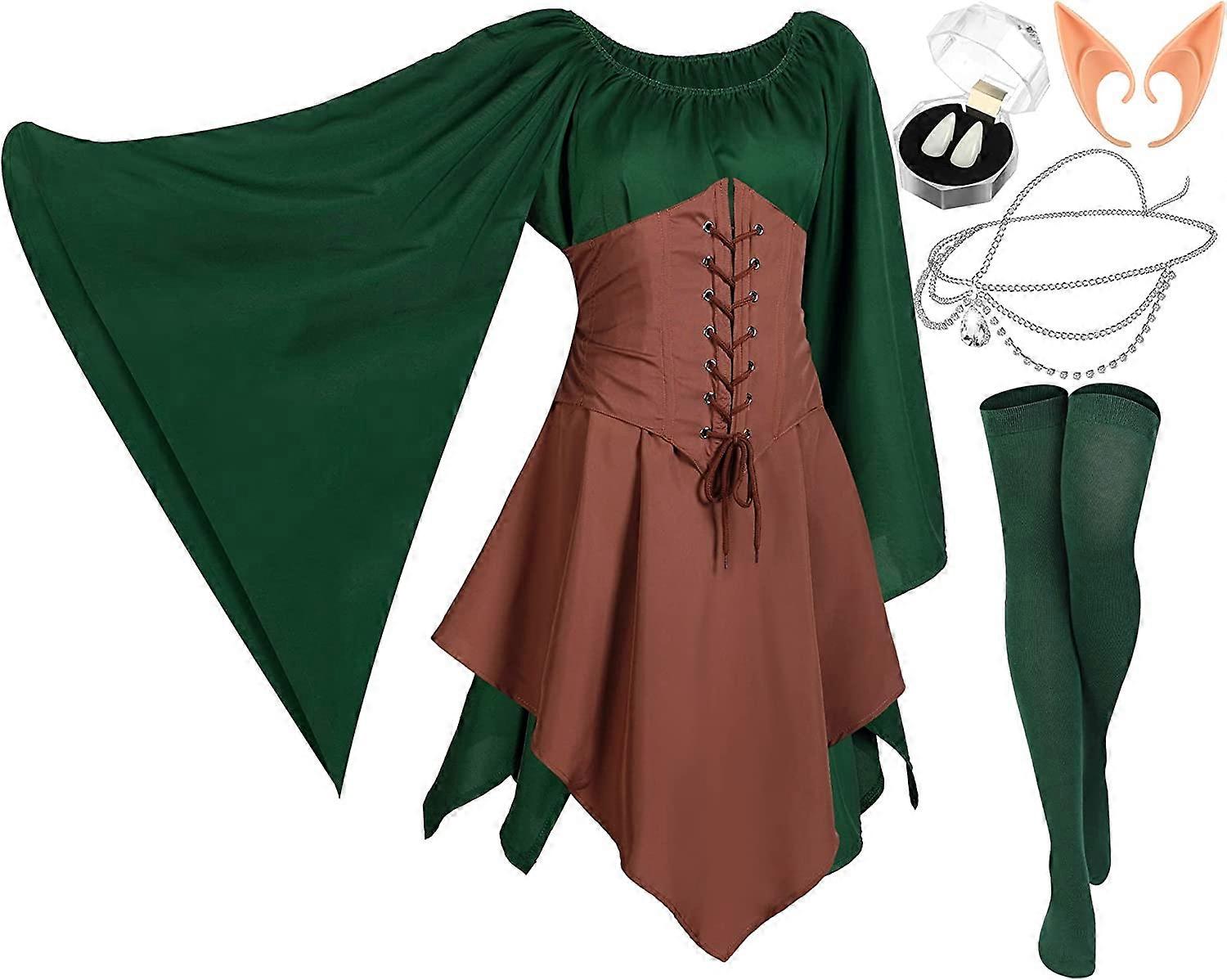 5 Packs Fairy Elf Costume Renaissance Traditional Irish Viking Dress Fairy  Elf Ear for Halloween Cosplay Masquerade Party (Medium) | Fruugo IL