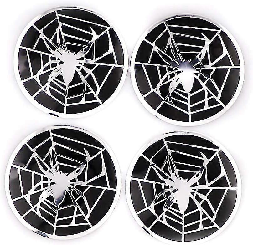 Kinzon 4pcs 56mm (2.2 Inches) Hub Center Trim Web Circular Arc Form 3d Alloy D- Anti-r Wheel Hub Caps Centre Cover E