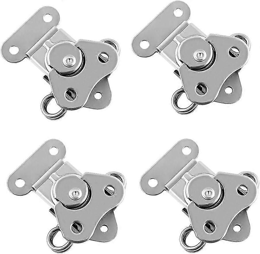 4 Pack 304 Stainless Steel Twist Latch with Keeper and Spring Butterfly Draw Latch for Case Box,2024 Ping